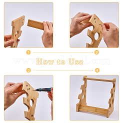 3-ярусный деревянный держатель для флейты ODIS-WH0030-09