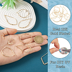 10 шт. 5 подвески из латуни с открытой задней частью KK-TA0001-35