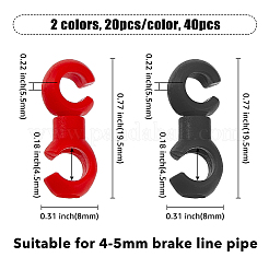 40 шт. 2-х цветные пряжки для велосипедного троса из смолы FIND-HY0002-91