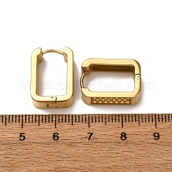 Серьги-кольца прямоугольной формы из нержавеющей стали 304&nbsp;EJEW-D331-15G