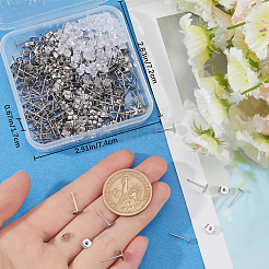 240 шт. 2 шт. фурнитура для сережек-гвоздиков из нержавеющей стали 304 DIY-BBC0001-93