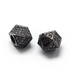 Стойки обшивки латунь кубического циркония бусы ZIRC-S029-02B