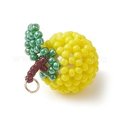 Подвески из стеклянных бусин оранжевого цвета&nbsp;PALLOY-MZ01134-01