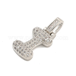 Латунные микропаве прозрачные подвески с фианитом KK-B099-01P-I