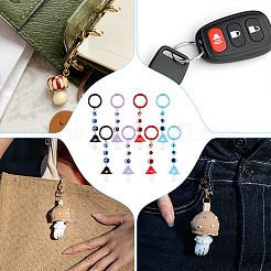 4 шт. 4-х цветные брелки-подвески в виде грибов из смолы KEYC-NB0001-60