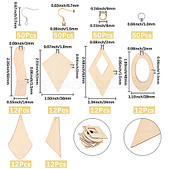 Наборы для изготовления деревянных висячих серег своими руками&nbsp;DIY-SP0005-04