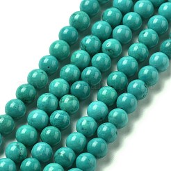 Бусины из натурального магнезита круглые нити TURQ-G148-03-6mm