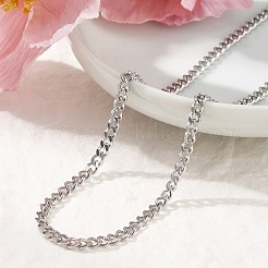 Ожерелья из цепочек панцирного плетения из нержавеющей стали 304 толщиной 3.5 мм NJEW-T016-10P