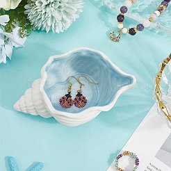 Керамическая тарелка для украшений с морской тематикой&nbsp;AJEW-WH20033-01B