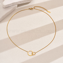 201 цепочка из двух колец из нержавеющей стали для повседневной носки у женщин LI6348