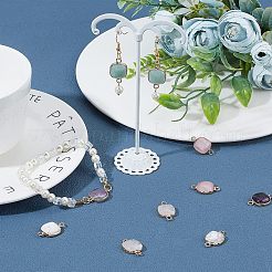 10 шт. 5 стиля звеньев-коннекторов из натуральных смешанных драгоценных камней&nbsp;G-FH0001-42