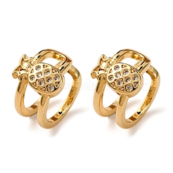 Серьги-манжеты из циркония EJEW-D328-06G-01