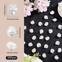 100 шт. Абс пластик имитация жемчуга бусины OACR-LT0001-09