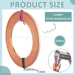 6 м плетеных красных медных проводов CWIR-WH0013-009C