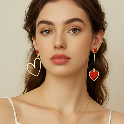 3 пара двухцветных сережек-гвоздиков из сплава&nbsp;EJEW-GO0003-05