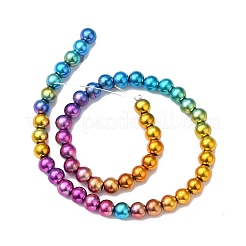 Гальванизировать синтетические немагнитных гематита бусы пряди G-F740-01B