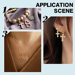 Подвески из прозрачного кубического циркония с микропаве KK-NB0003-10