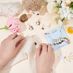 Маркеры петель с замком в виде ежика HJEW-PH01718