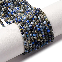 Нитки бусины из натурального ляписа-лазури G-L629-B01-2mm-03
