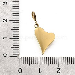 Подвеска в форме сердца из нержавеющей стали 304 со стразами STAS-H202-03G