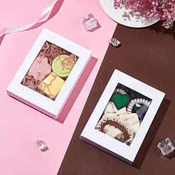 Прямоугольная складная креативная картонная коробка CON-WH0086-18