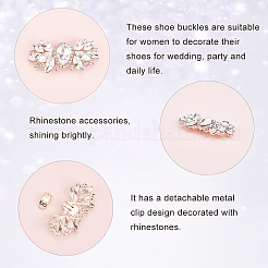 2шт украшения для обуви из сплава со стразами&nbsp;AJEW-FG0003-73A