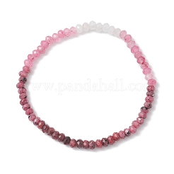 Браслеты-рондели из натуральных окрашенных малайзийских нефритов для женщин&nbsp;BJEW-JB13042-03