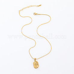 Французские винтажные ожерелья с подвеской в виде цветка тюльпана из нержавеющей стали для женщин GP7567