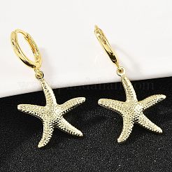 Латунные серьги обруча&nbsp;EJEW-Q036-03C-G