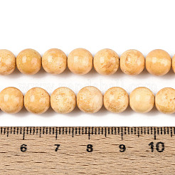 Окрашенные синтетические нити окаменелых бусин&nbsp;G-T139-8mm-66B