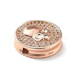 Латунные микропаве из прозрачного кубического циркония KK-E001-01RG