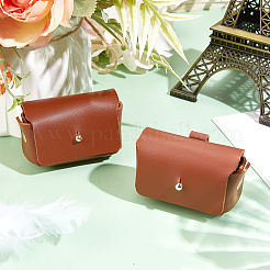 Чехол для хранения обручальных колец из искусственной кожи с застежками из сплава для домашних животных AJEW-WH0542-85