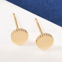 Латунные серьги-гвоздики для женщин EJEW-G441-03G