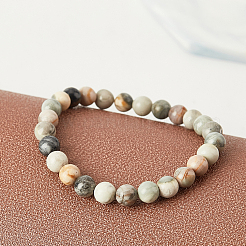 2 нити круглых бусин из натуральной полихромной яшмы/камня пикассо/яшмы пикассо&nbsp;G-OC0002-72