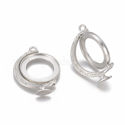 Сеттинги кулон кабошон с возможностью поворота сплава PALLOY-WH0067-01P
