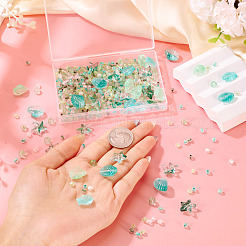 89 г прозрачных стеклянных шариков-спрей с краской 6 видов&nbsp;GLAA-TA0003-52B