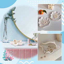 3 шт. фарфоровая тарелка для украшений в форме морской звезды в 3 стилях&nbsp;AJEW-PH0007-35