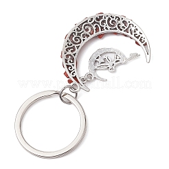 Брелок из синтетической бирюзы и натуральной красной яшмы&nbsp;KEYC-JKC00969