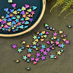 240шт 8 стиля гальванических немагнитных синтетических гематитовых бусин G-SZ0001-63