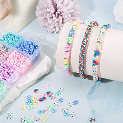 70гр 10-хцветные бусины из полимерной глины ручной работы CLAY-TA0001-76