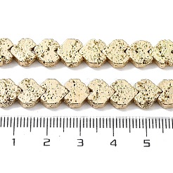 Гальванические бусины из натуральной лавы G-H303-A09-LG