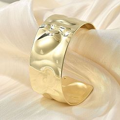 Открытые браслеты-манжеты из кованой латуни&nbsp;BJEW-M060-02G