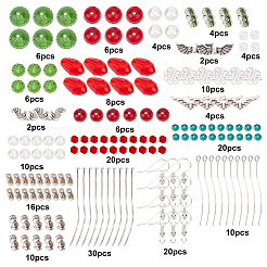 188 шт. набор для самостоятельного изготовления сережек на рождественскую тематику DIY-SC0015-11