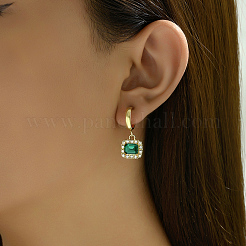 Геометрические квадратные серьги-гвоздики из сплава QF1069