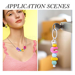 50шт 5 стиля непрозрачные акриловые европейские бусины OACR-TA0003-49