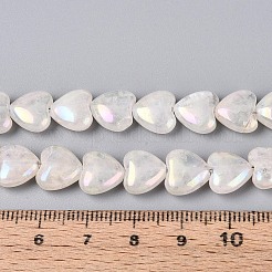 Гальванизировать природный кристалл кварца бусы пряди G-T144-40