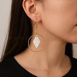 3 пара 3 стилей сережек-подвесок из сплава в форме ромба&nbsp;EJEW-HY0001-08