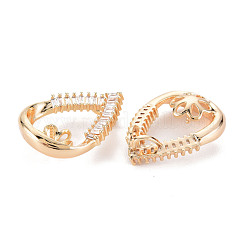 Латунная микропаве из прозрачного кубического циркония KK-S356-563-NF