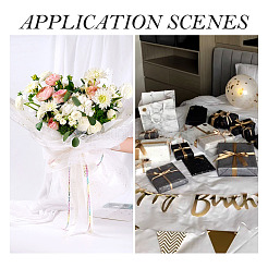 20 лист пластиковой упаковки для букетов цветов из золотой фольги DIY-TAC0025-13A