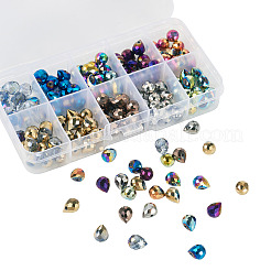 150шт 10 цвета гальванические стеклянные бусины EGLA-TA0013-02